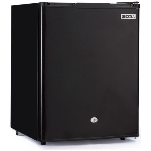 GECKO 70L Portable Bar Fridge and Freezer 12V/24V for Camping, Caravans, Black