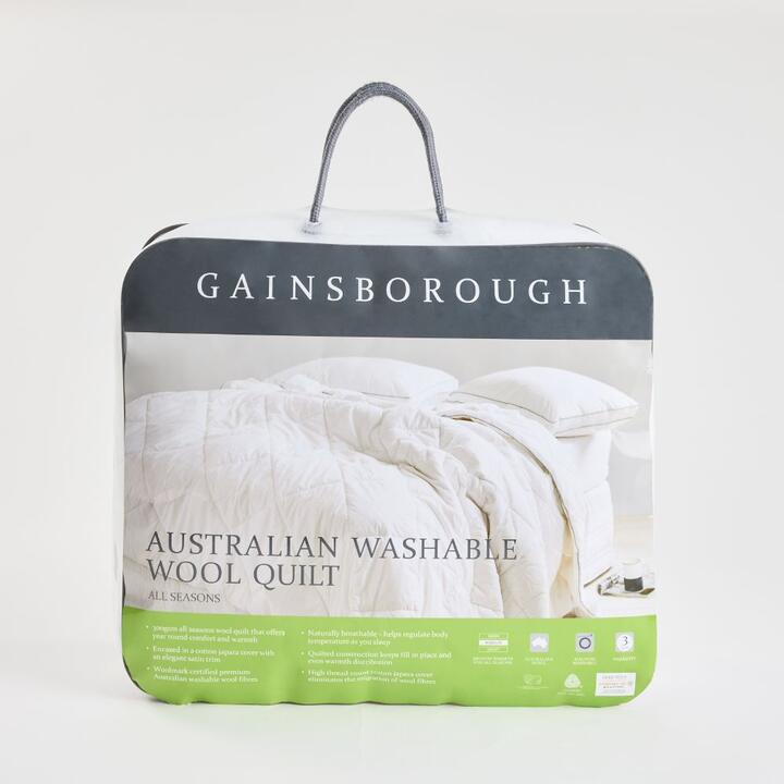 Gainsborough 300 GSM All Seasons Australian Washable Wool Quilt