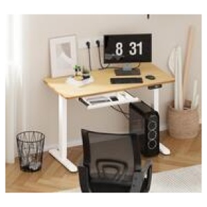 Gracia 140Cm White Oak Electric Standing Desk Brown