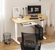 Gracia 140Cm White Oak Electric Standing Desk Brown