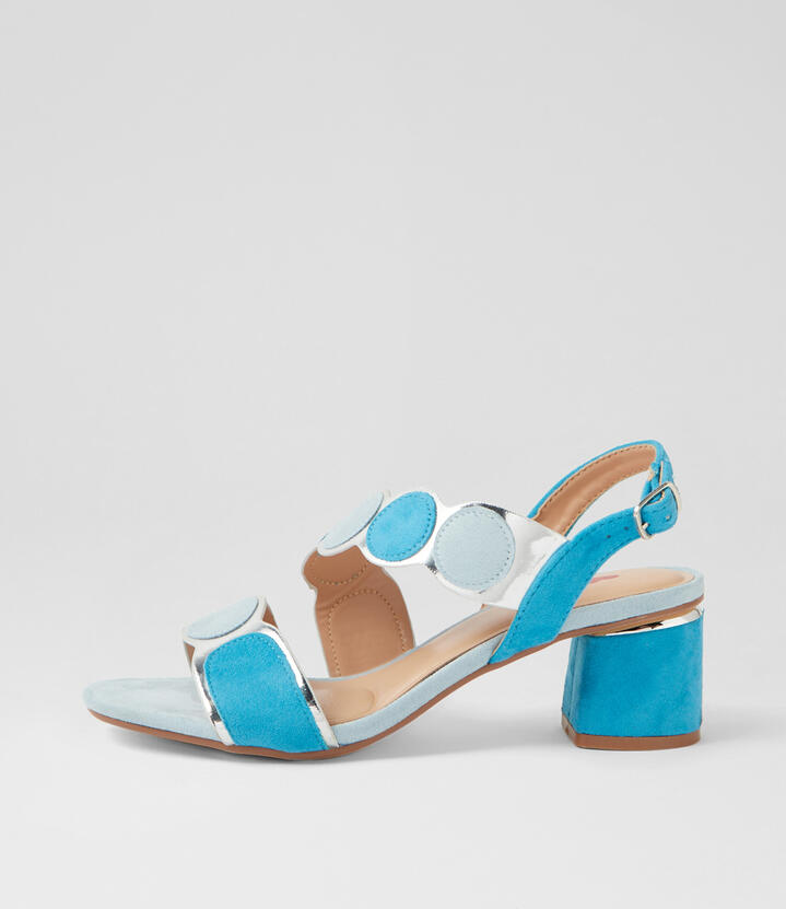 Haldis Aqua Multi Microsuede Sandals