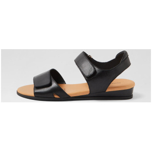 Halima Black Leather Sandals