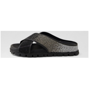 Hanneh Black Multi Leather Sandals