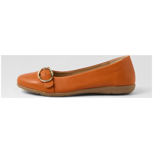Harper Burnt Orange Leather Flat Shoes