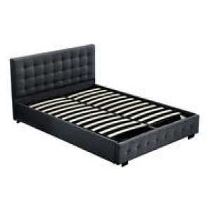Jake Double Grey Gas Lift Bed Frame Grey