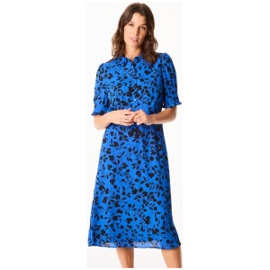 Jane Lamerton Women's Mini Leaf Ruffle Trim Tea Dress