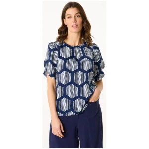 Jane Lamerton Women's Petal Sleeve Pearl Print Blouse
