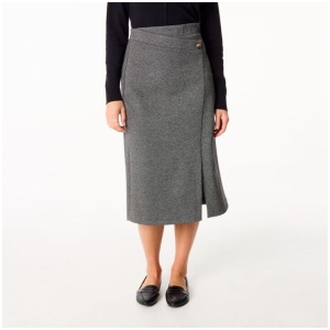 Jane Lamerton Women's Ponte Classic Spot Wrap Midi Skirt