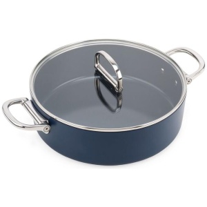 Joseph Joseph Space 28 cm Non-Stick Shallow Casserole Lid with Folding Handles