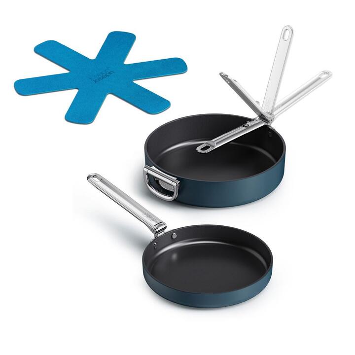 Joseph Joseph Space Non-Stick Frying Pan 2 Piece Set with Folding Handles