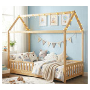 Kalil Single Wooden Kids Bed Frame Brown