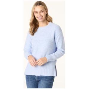Khoko Collection Women's Cosy Moss Stitch Crew Neck Jumper