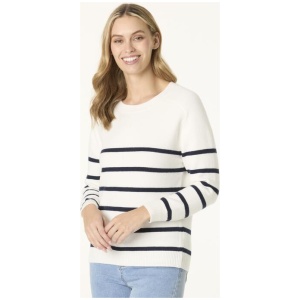 Khoko Collection Women's Cosy Stripe Crew Neck Jumper
