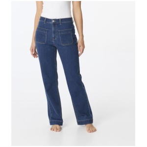 Khoko Collection Women's Patch Pocket Denim Jeans