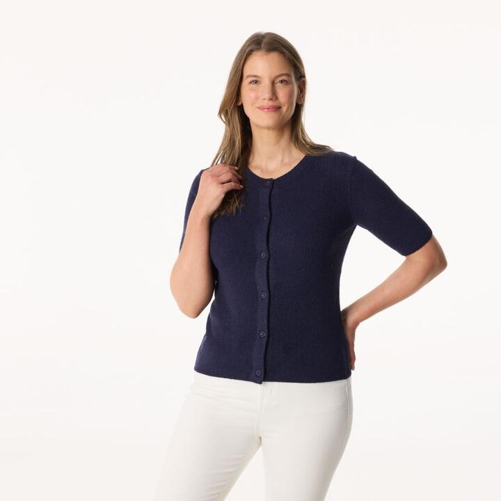 Khoko Collection Women's Short Sleeve Cardigan