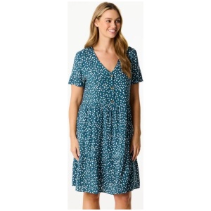 Khoko Collection Women's Viscose Button Dress