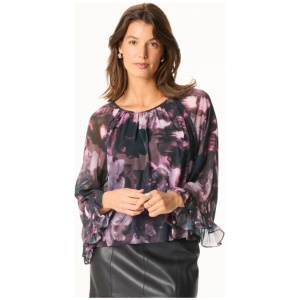 Khoko Smart Women's Crop Frill Tranquillity Blouse
