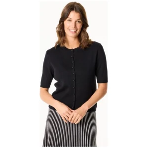 Khoko Smart Women's Pearl Button Short Sleeve Cardigan