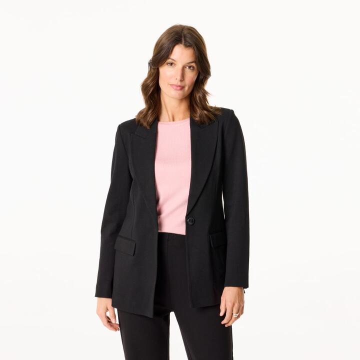 Khoko Smart Women's Ponte Single Button Blazer