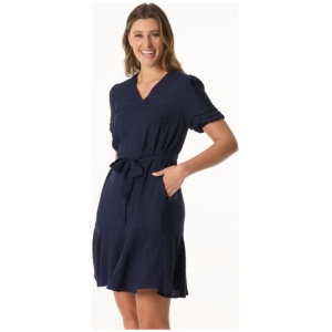 Khoko Smart Women's V Neck Tuck Dress