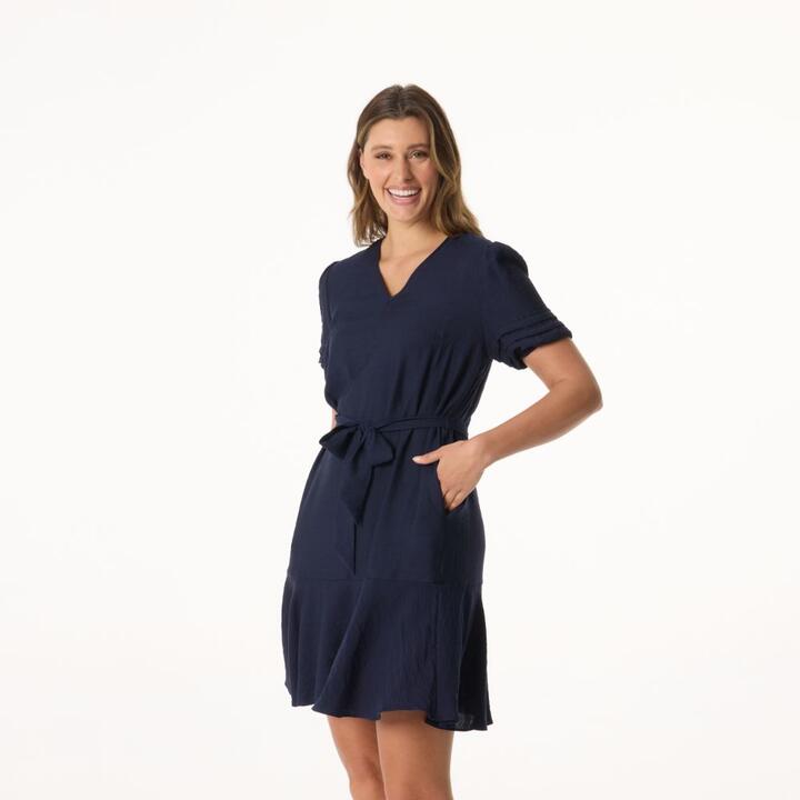 Khoko Smart Women's V Neck Tuck Dress