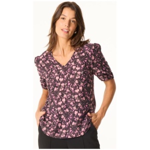 Khoko Smart Women's V Neck Whisper Floral Blouse
