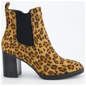 Khoko Women's Erika Double Gusset Leopard Print Ankle Boot