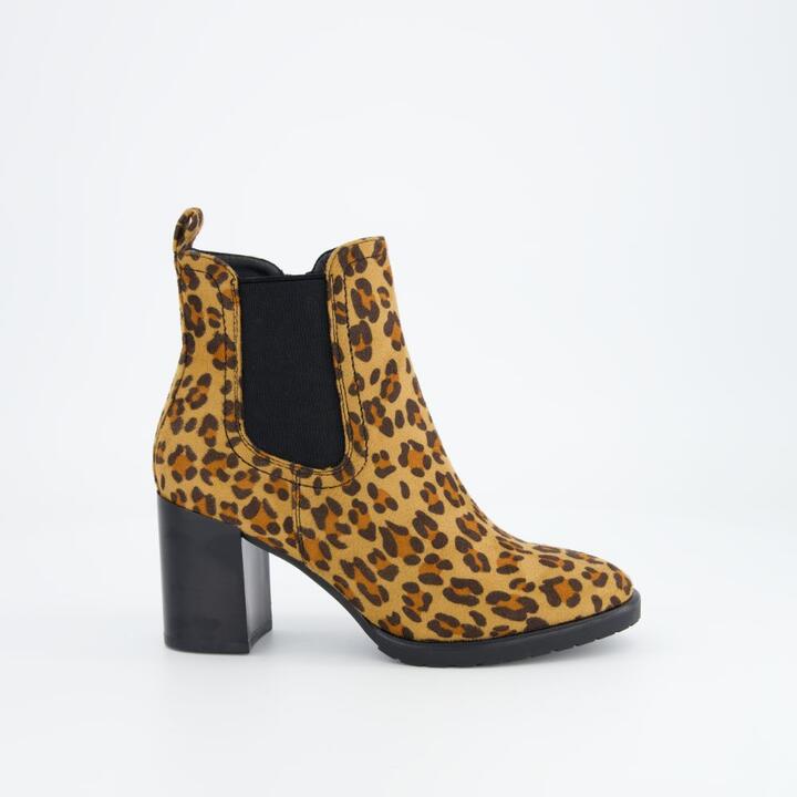 Khoko Women's Erika Double Gusset Leopard Print Ankle Boot