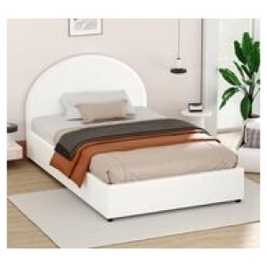 Kids Crissa King Single Pu Bed Frame With Storage White