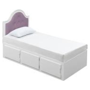 Kids Nuit Single Bed Frame With Storage White