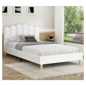 Kids Starkville King Single Pu Bed Frame White