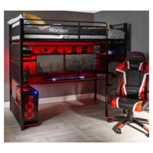 Kids X Rocker Gaming Bunk Bed Black