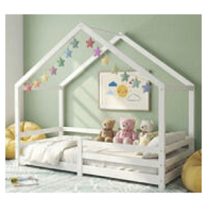 Kimmy Single Wooden Kids Bed Frame White