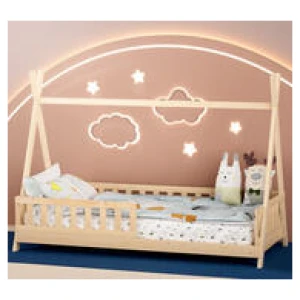 Kizzy Single Wooden Kids Bed Frame Brown