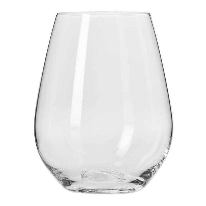 Krosno Harmony 6-Piece Stemless 600 ml Red Wine Glass Set