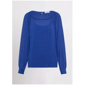 Lacey Jacquard Long Sleeve Blouse