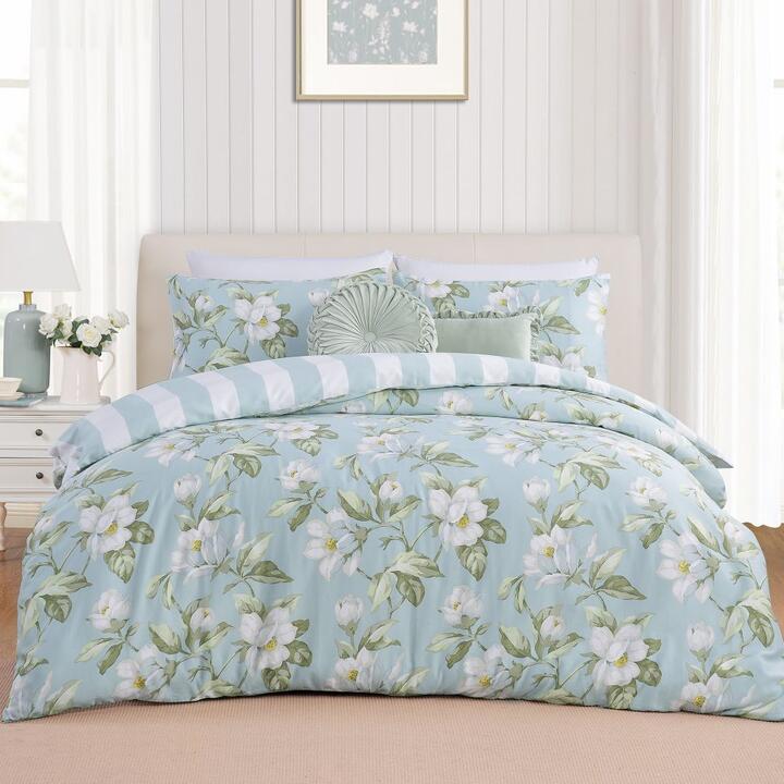 Laura Ashley Magnolia Cotton Sateen Quilt Cover Set