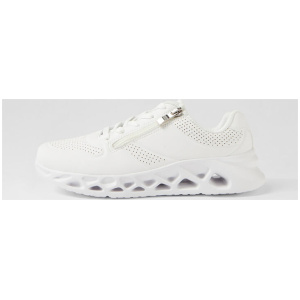 Loveli White Fabric Sneakers