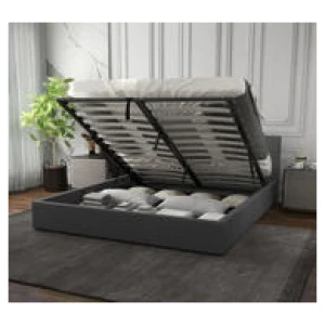 Lydd Double Gas Lift Bed Frame Grey