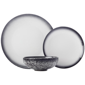 Maxwell & Williams Caviar 12-Piece Dinner Set Granite