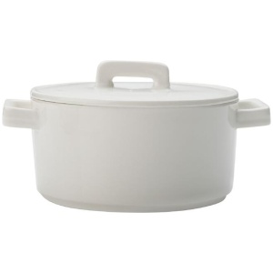 Maxwell & Williams Epicurious 1.3L Round Casserole Pot White