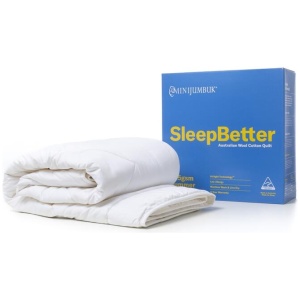 Mini Jumbuk MiniJumbuk SleepBetter 225 GSM Summer Australian Wool Cotton Quilt