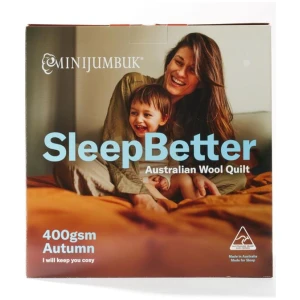 Mini Jumbuk MiniJumbuk SleepBetter 400 GSM Autumn Australian Wool Quilt