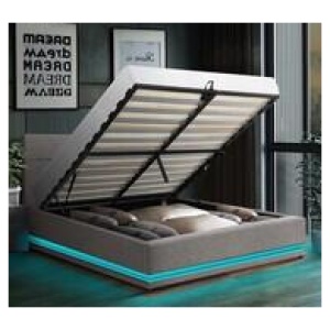 Nate Double Led Bed Frame Grey
