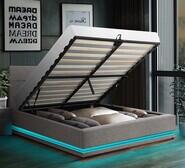 Nate Double Led Bed Frame Grey