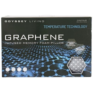 Odyssey Living Graphene Infused Memory Foam Pillow Contour