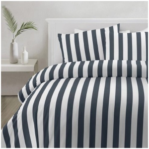 Odyssey Living Retreat Stripe Washed Microfibre Quilt Cover Set