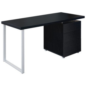 Office Study Computer Desk w/ 3 Drawer Cabinet