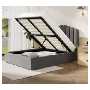 Ophelia Double Gas Lift Bed Frame With Storage Grey