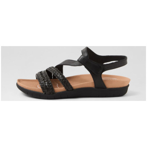 Pansi Black Leather Sandals